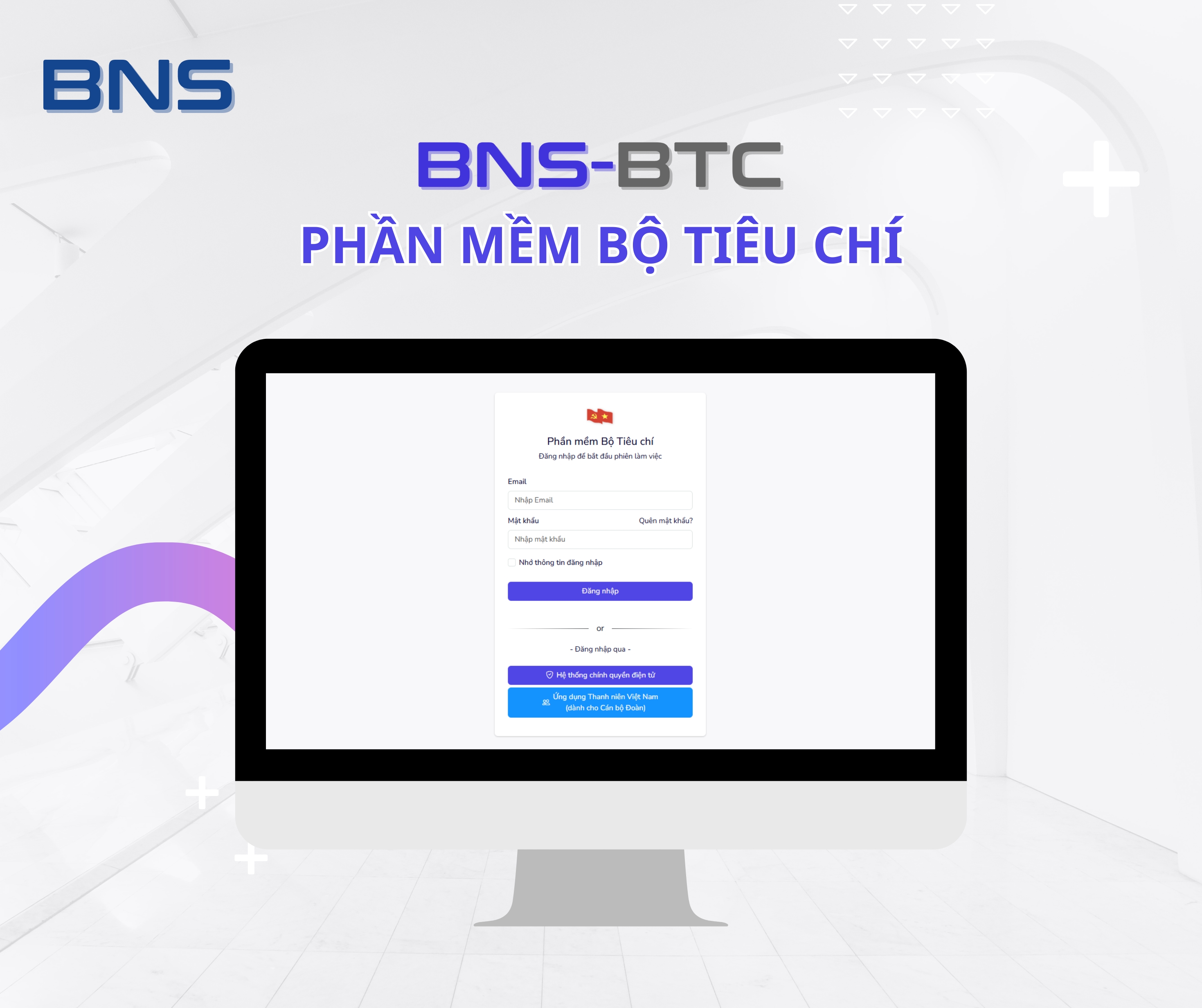 Giao diện phần mềm Bộ Tiêu chí